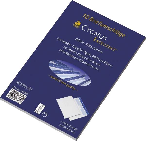 Briefumschlag C4, haftkebend, weiß, Offset 100g, 10 Stück