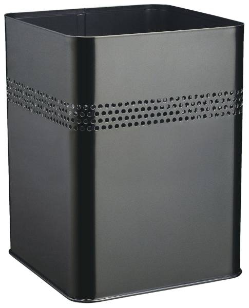 DURABLE Papierkorb 18,5L schwarz eckig 3320 01 Metall