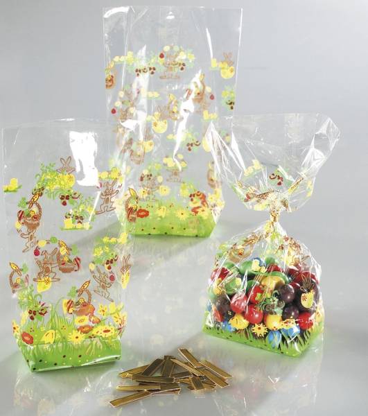 Ostercellglasbeutel 11,5 x 19 cm, 10 Stück, mit 4 farbigem Druck