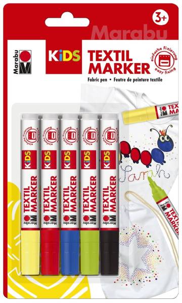 MARABU Stoffmalstift Kids Set 5ST sort. 03140 000 00001