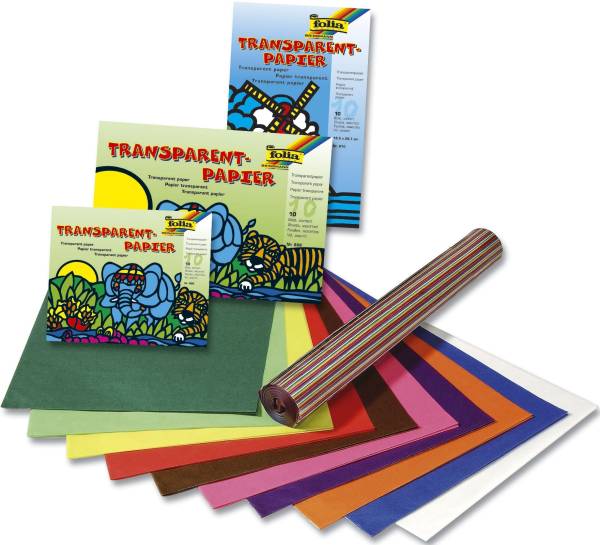 FOLIA Transparentpapierheft 10Farben 888 20x30cm 10BL 42g