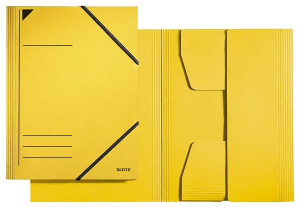 3981 Eckspannermappe, A4, Füllhöhe 350 Blatt, Primärkarton, gelb