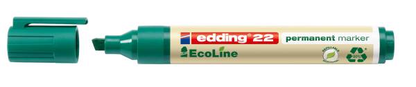 EDDING Permanentmarker 22 EcoLine 1-5mm grün 22004 Keilspitze nachfüllbar