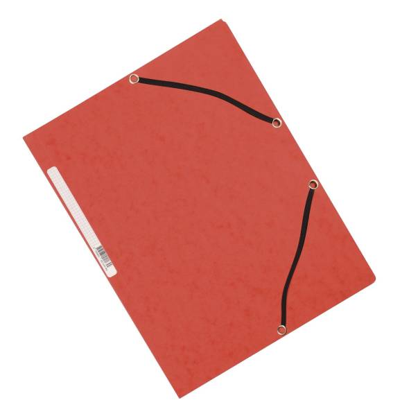Eckspanner Karton A4 mit Gummizug rot