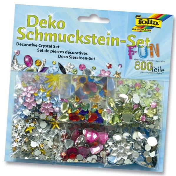 Schmuckstein Set Fun ca 800 Teile, Größen Farben sortiert