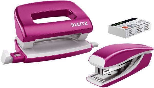 5561 Set Mini Locher Heftgerät NeXXt WOW pink metallic