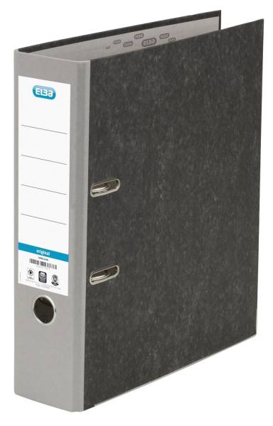 Ordner smart Original Wolkenmarmor, A4, 80 mm, grau