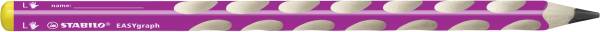 Ergonomischer Dreikant Bleistift EASYgraph B, pink, Links
