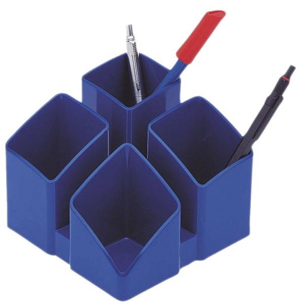 Schreibtisch Köcher SCALA 4 Fächern, blau
