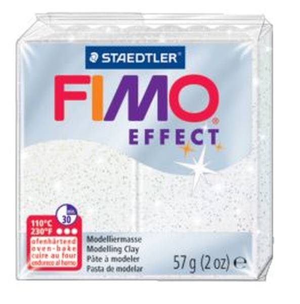 Modelliermasse soft 56 g, weiß glitter®