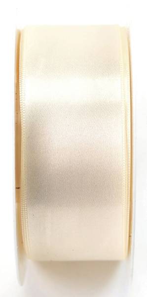 Doppelsatinband 40 mm x 25 m, creme