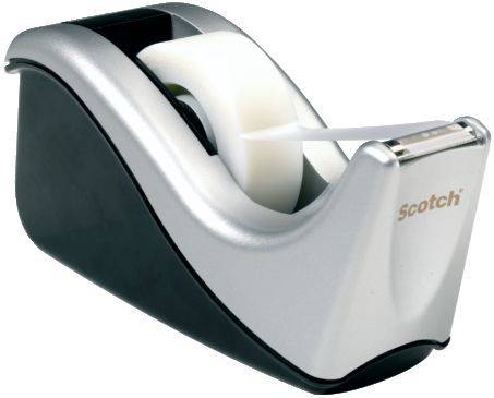 Tischabroller C60 inkl 1 Rollen Magic(TM)Tape 810, silber schwarz