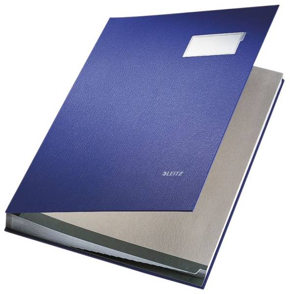 LEITZ Unterschriftsmappe 20 Fächer blau 57000035 Einband PP-kaschiert
