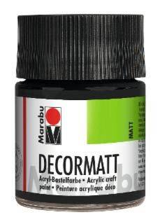 Decormatt Acryl, Schwarz 073, 50 ml