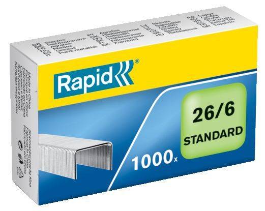 Heftklammern 26 6 Standard, verzinkt, 1000 Stück
