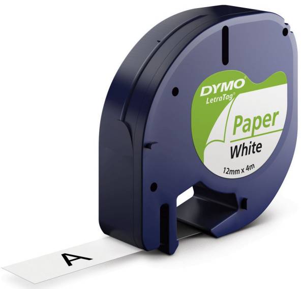 DYMO Prägeband weiß/schwarz S0721510 12mm 4m