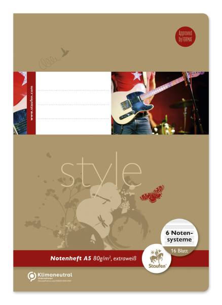 STAUFEN STYLE Notenheft A5 16BL Lin.14 040516014