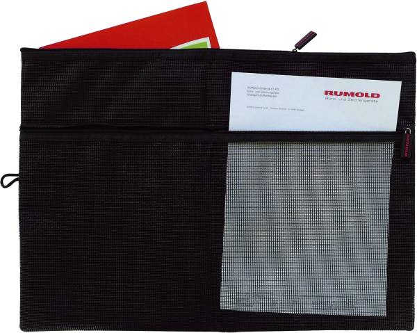 Sammeltasche für A3 schwarz, gefüttertes Innenfach