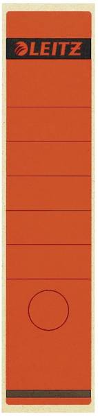 1640 Rückenschilder Papier, lang breit, 100 Stück, rot