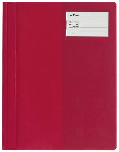Sichthefter PROJECT FILE Beschriftungsfenster, A4, rot