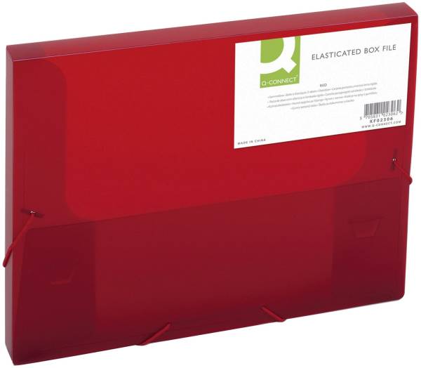Sammelbox A4, 250 Blatt, PP, rot transluzent