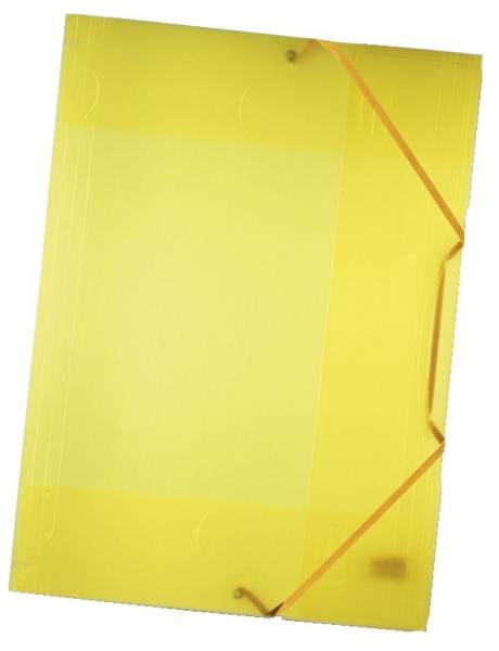 Sammelmappe mit Gummiband, DIN A3, transparent, gelb
