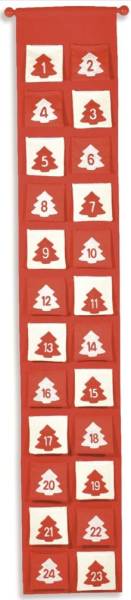 Adventkalender Filz rot 9549 L130cm