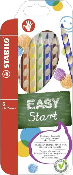 Ergonomischer Buntstift EASYcolors Klappetui mit 6 Stiften, Rechts