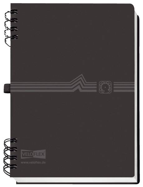 VELOFLEX Telefonspiralbuch A5 schwarz 5105 180