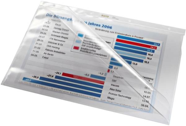 LEITZ Overheadhülle A4 glasklar 47440000 o.+l.offen