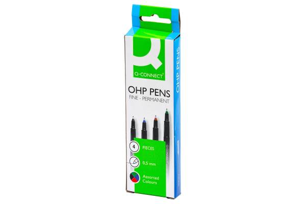 Q-CONNECT Overheadstift 4ST sortiert KF01066 F Permanen