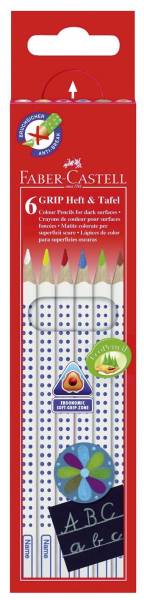 FABER CASTELL Farbstiftetui 6ST Heft & Tafel 113210
