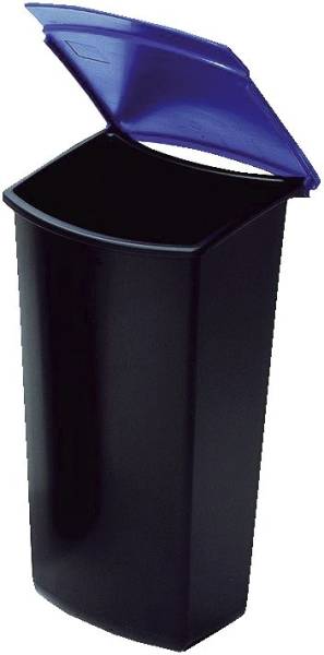 Abfalleinsatz MONDO mit Deckel, 3 Liter, schwarz blau