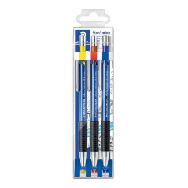 Druckbleistift Mars micro 0,3 mm, 0,5 mm, 0,7 mm, B, Etui 3 Stück®