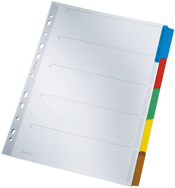 4320 Register blanko, Karton, A4, 5 Blatt, Taben 5 farbig