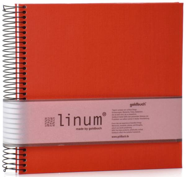 Fotospiralbuch Linum rot