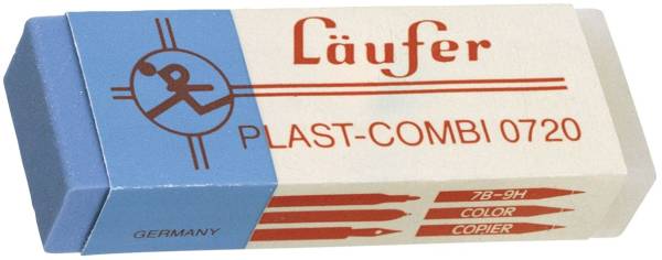 Radierer Plast COMBI 65x21x12mm