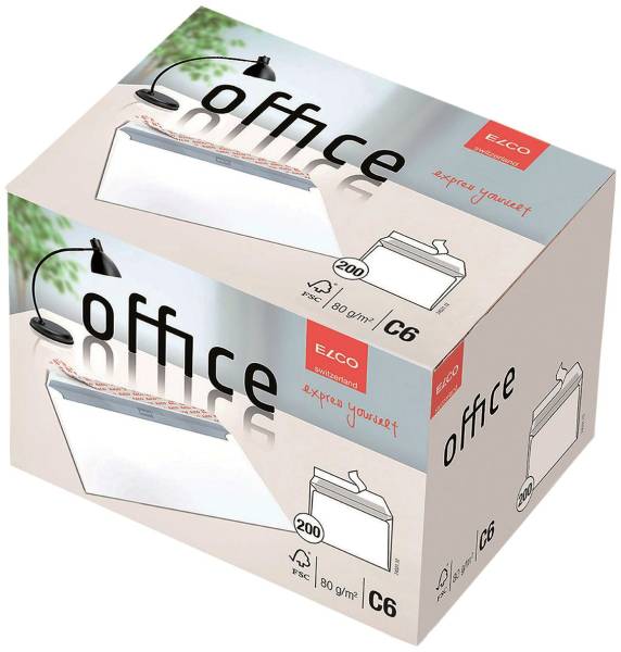 ELCO Briefhülle C6 Hk weiß 74531.12 Office 80g 200St