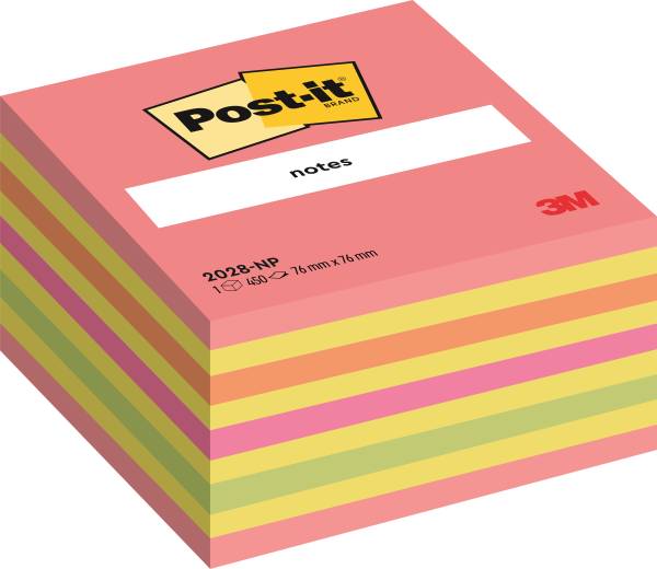 Haftnotiz Würfel 76 x 76 mm, neonpink