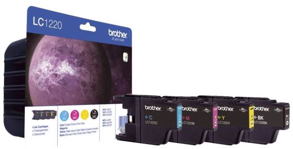 BROTHER Inkjetpatrone 4ST sw,c,m,y LC1220VALBPDR