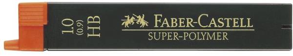 Feinmine SUPER POLYMER, 0,9 1 mm, HB, tiefschwarz, 12 Minen