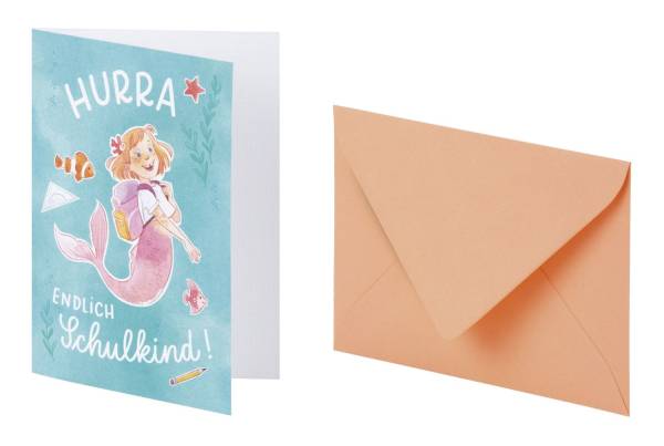 Schulanfangskarte Lotta Schulkind