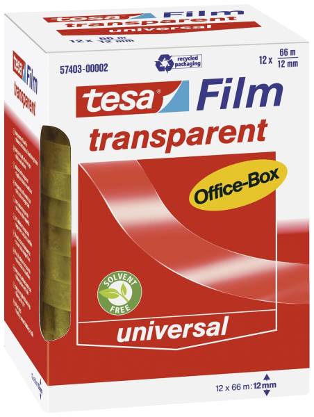 Klebefilm Office Box transparent 12 St , Bandgröße (L x B): 66 m x 12 mm
