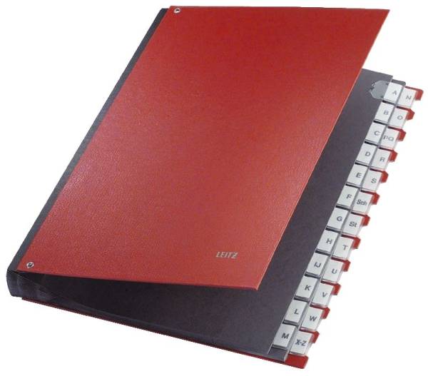 5924 Pultordner A Z, 24 Fächer, PP, rot