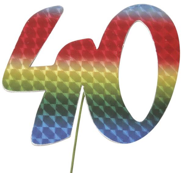 Jubiläumszahl 40 bunt