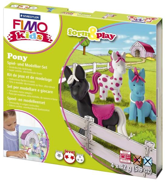 Modelliermasse Kids Materialpackung Form & Play "Pony", 4 x 42 g®