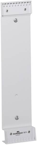 DURABLE Wandhalter für 10 Sichttafeln A4 grau 5674 10 73x322 mm