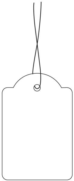 HERMA Hängeetikett 32x50 mm weiß 6948 m. weißen Faden 1000 Stück