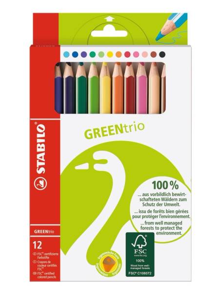 STABILO Farbstiftetui GreenTrio 12er 6203/12