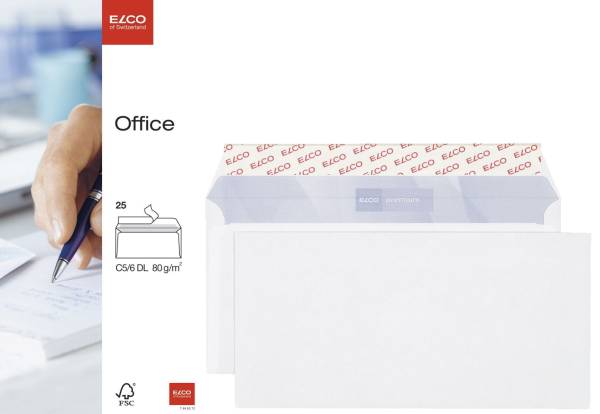 ELCO Briefhülle 229x114 HK weiss 74462.12 Offs. 80 25St